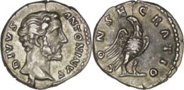 2162 Roman Imperial. Antoninus Pius (AD 138-161). AR Denarius. Rome. Consecration issue