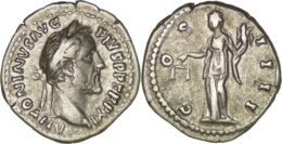 2163 Roman Imperial. Antoninus Pius (AD 138-161). AR Denarius. Rome
