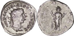 2175 Roman Imperial. Trebonianus Gallus (AD 251-253). AR Antoninianus. Mediolanum