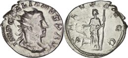 2177 Roman Imperial. Trebonianus Gallus (AD 251-253). AR Antoninianus. Rome