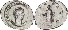 2180 Roman Imperial. Salonina Augusta (AD 254-268). AR Antoninianus. Viminacium. 255-257 AD