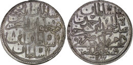 2253 Ottoman Empire. Abdul Hamid I (1774-1789). AR 2 Zolota. Constantinople. AH 1187, year 8