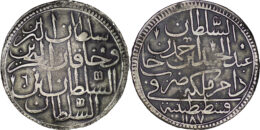 Ottoman Empire. Abdul Hamid I (1774-1789). AR 2 Zolota. Constantinople. AH 1187, year 6