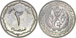 Algeria. 2 Centimes. 1383 (1964)