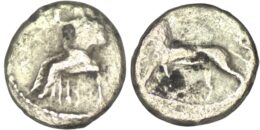 Uncertain satraps of Babylon (Circa 328-311 BC). AR Obol
