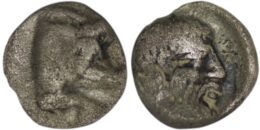 Karia. Euromos. (Circa 5th century BC). AR Hemiobol