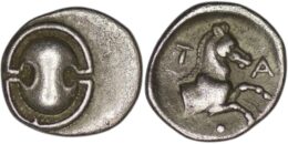 Tanagra. Boeotia. (387-374 BC). AR Obol