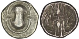 Boeotia. Mykalessos. (400-375 BC). AR Obol