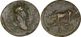 Roman Provincial. Trajan (AD 98-117). Æ Semis. Rome. After 109