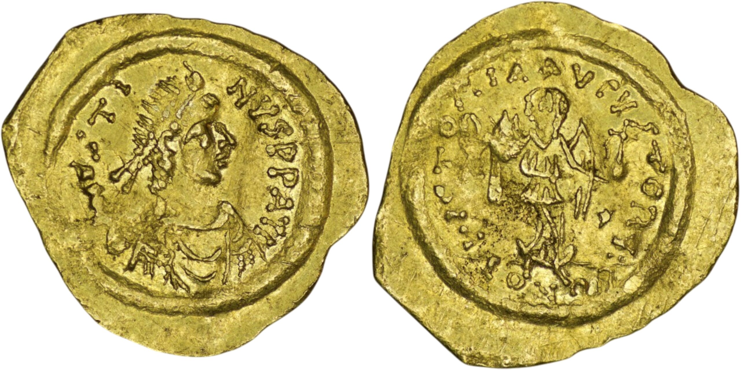 Byzantine Empire. Justin II (565-578). AV Tremissis. Constantinople