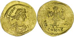 Byzantine Empire. Maurice Tiberius (582-602). AV Semissis. Constantinopole