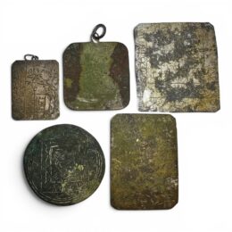 Lot of 5 Magical talisman. Possibly from Qajar to Pahlavi era
