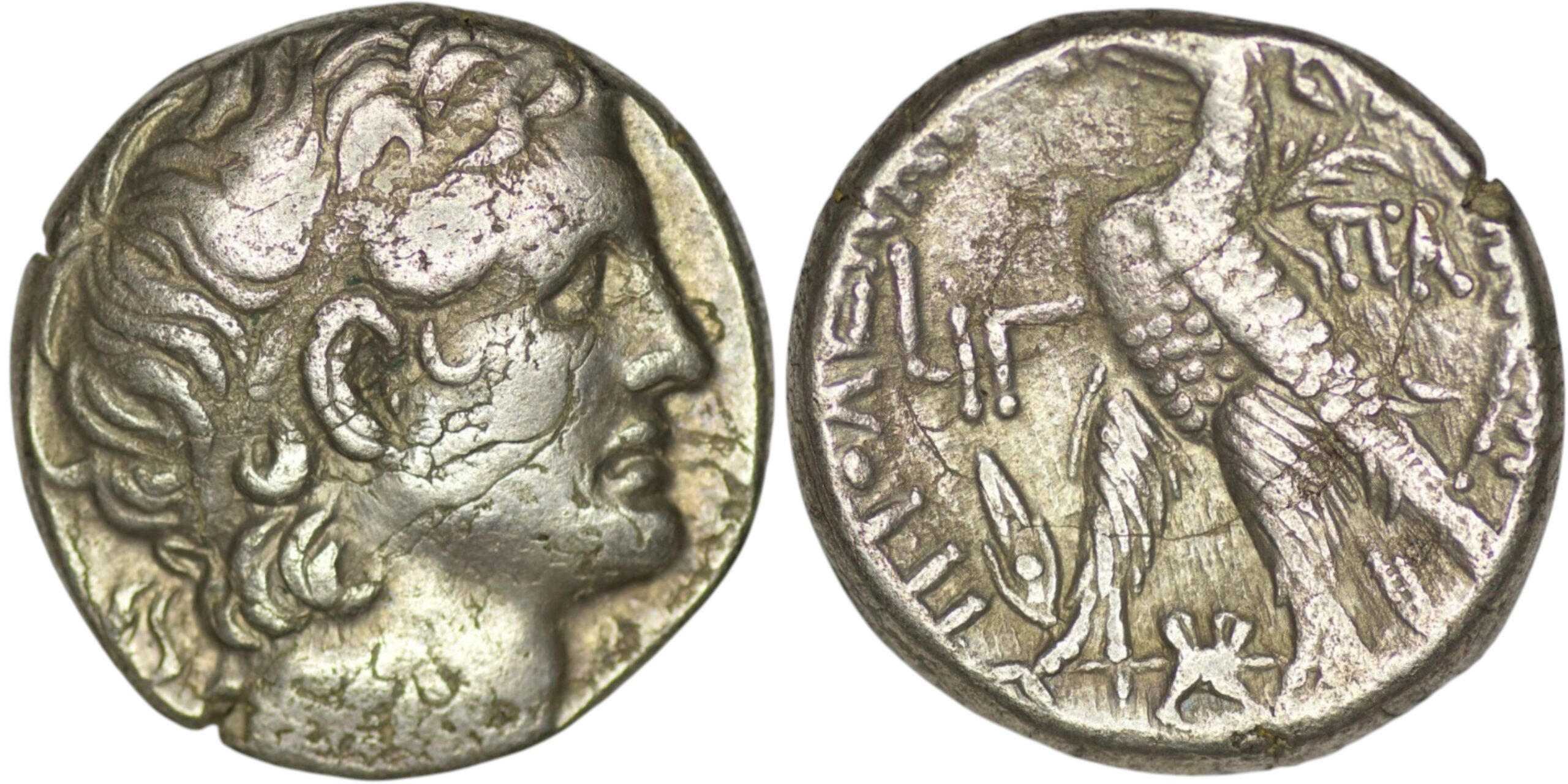 Ptolemaic Egypt. Kleopatra VII Thea Neotera (51-30 BC). AR Tetradrachm. Alexandreia. Dated RY 13 (40/39 BC)
