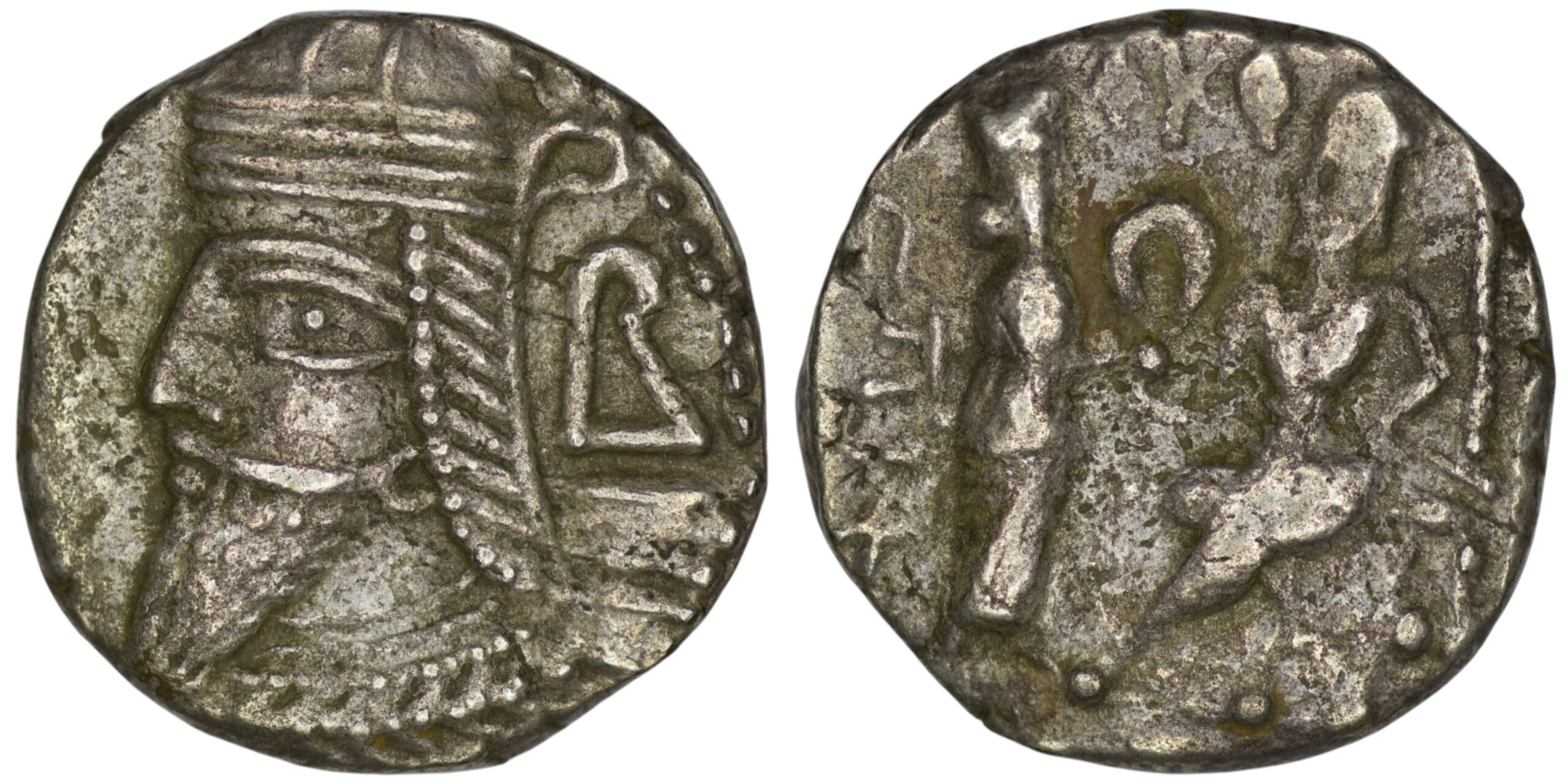 Parthian Empire. Vologases IV (Circa 147-191 AD). BI Tetradrachm. Seleukeia on the Tigris