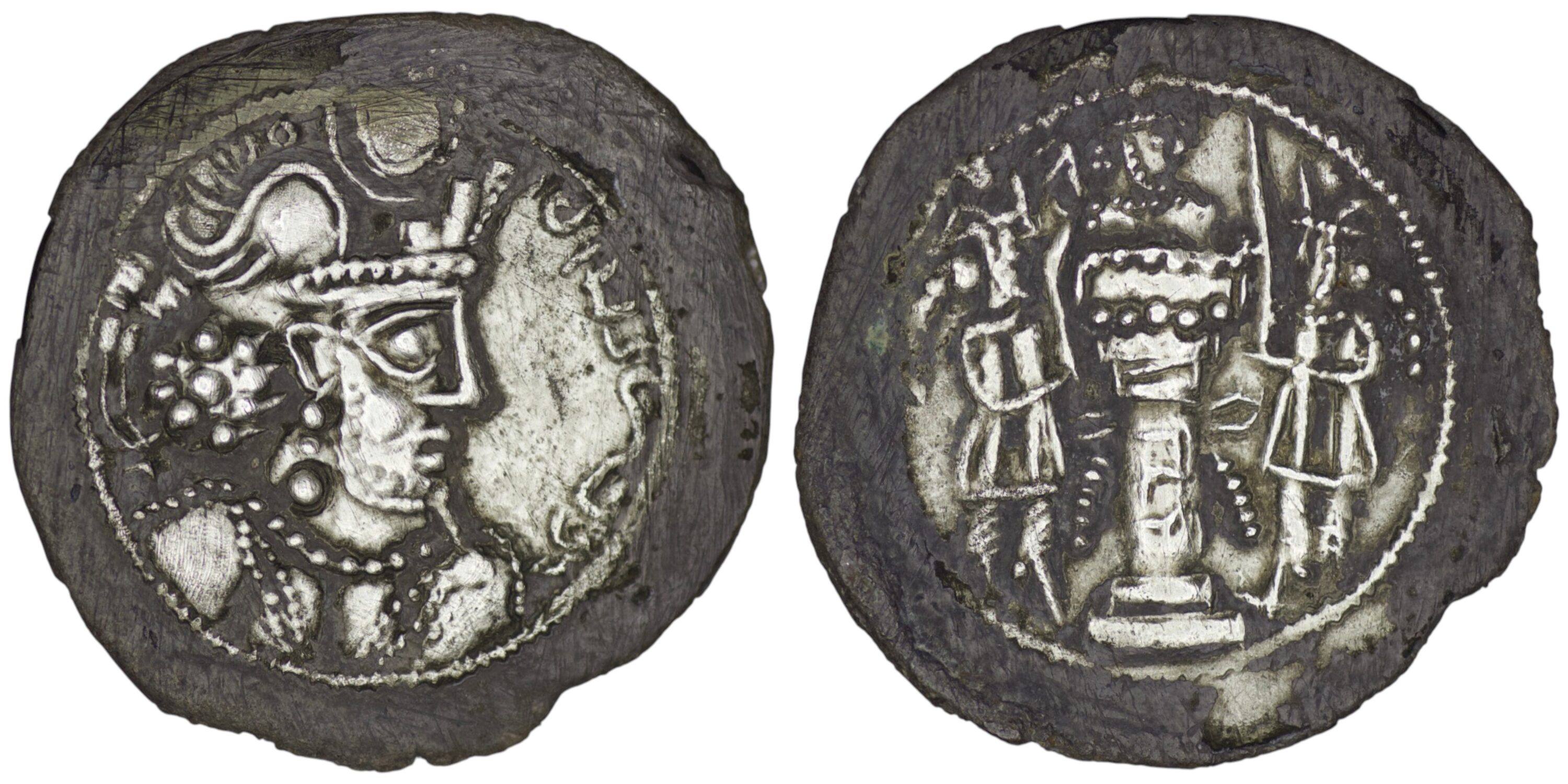 2371 Sasanian Empire. Varhran IV (388-399 AD). AR Drachm