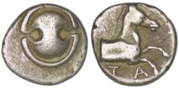 2375 Tanagra. Boeotia. (387-374 BC). AR Obol