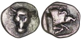 2376 Phokis, Federal Coinage. (Circa 449-447 BC). AR Obol