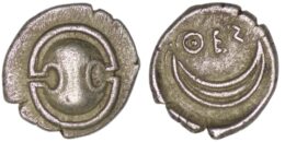 2377 Boeotia. Thespiai. (Circa 375 BC). AR Obol