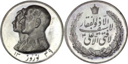 2432 Pahlavi. Mohammad Reza Shah (1941-1979). Silver Medal. SH 1349