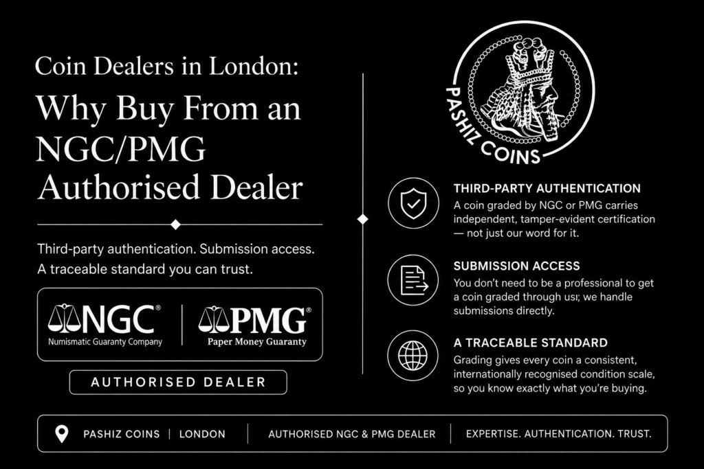 Ancient Coin Dealers UK & PMG Authorised — Pashiz Coins