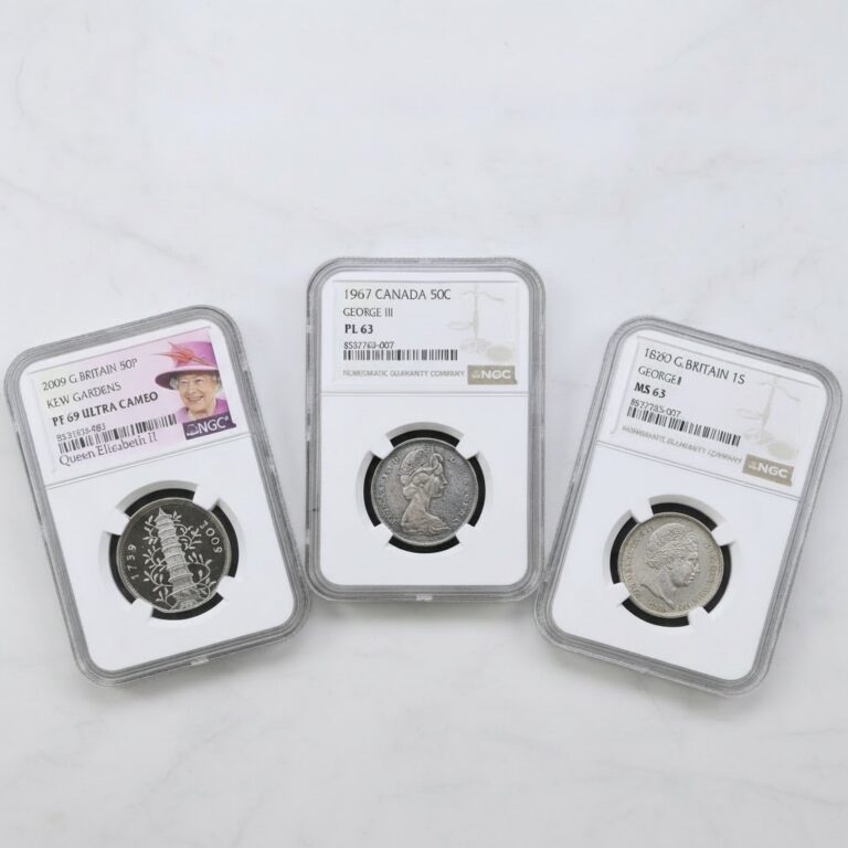 slabbed British and world coins