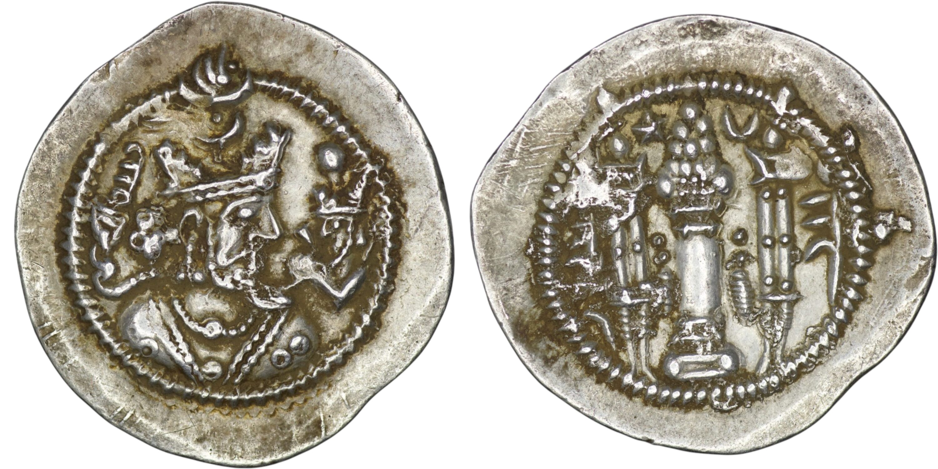 2456 Sasanian Empire. Jamasp (Zamasp) (AD 496-498) Drachm. AY (Susa). Year 1