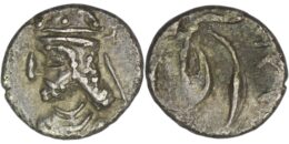 Persian Empire. Unknown King II ( 1st cent. BC - 1st cent. AD). AR Obol