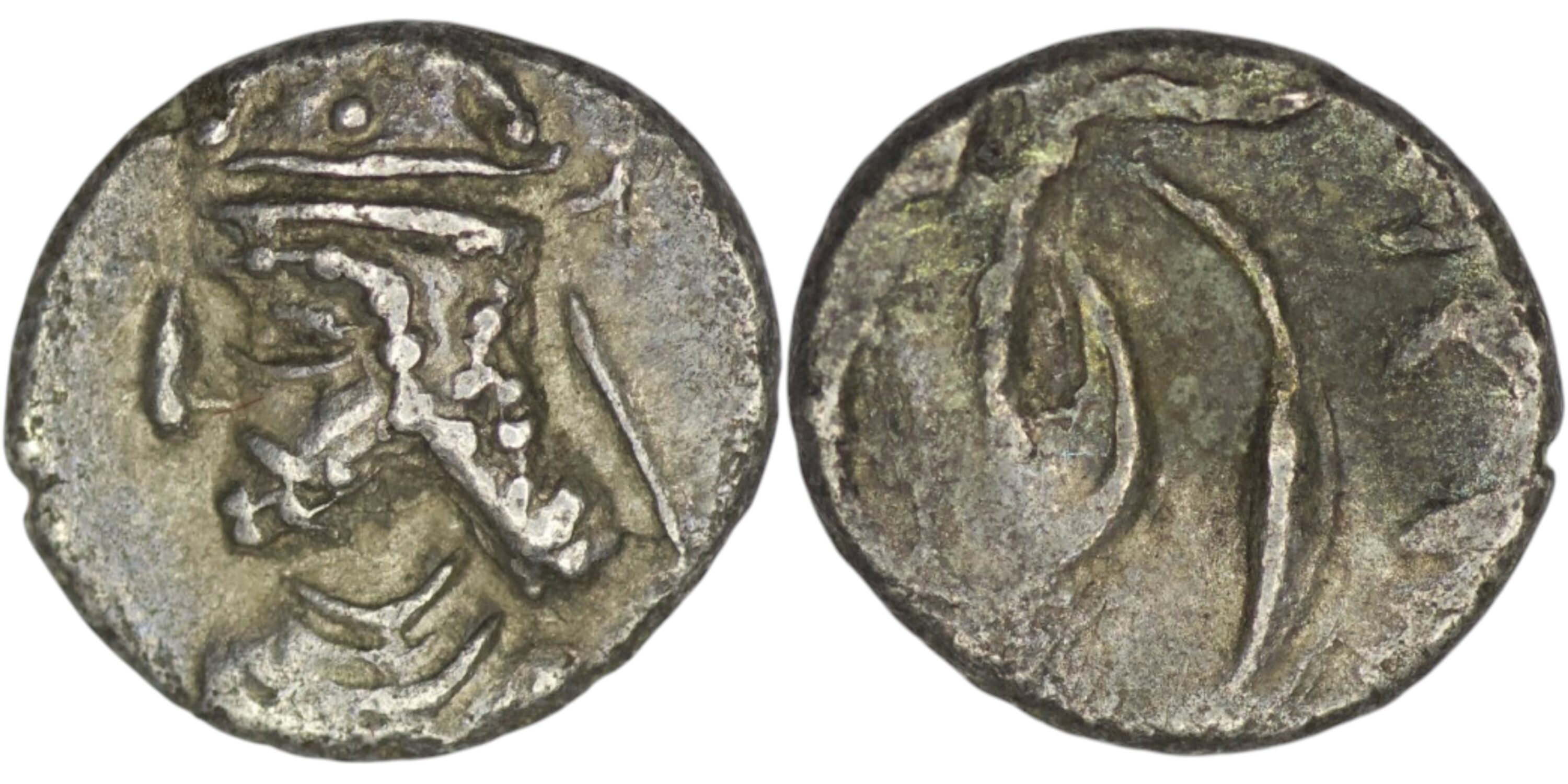 Persian Empire. Unknown King II ( 1st cent. BC - 1st cent. AD). AR Obol
