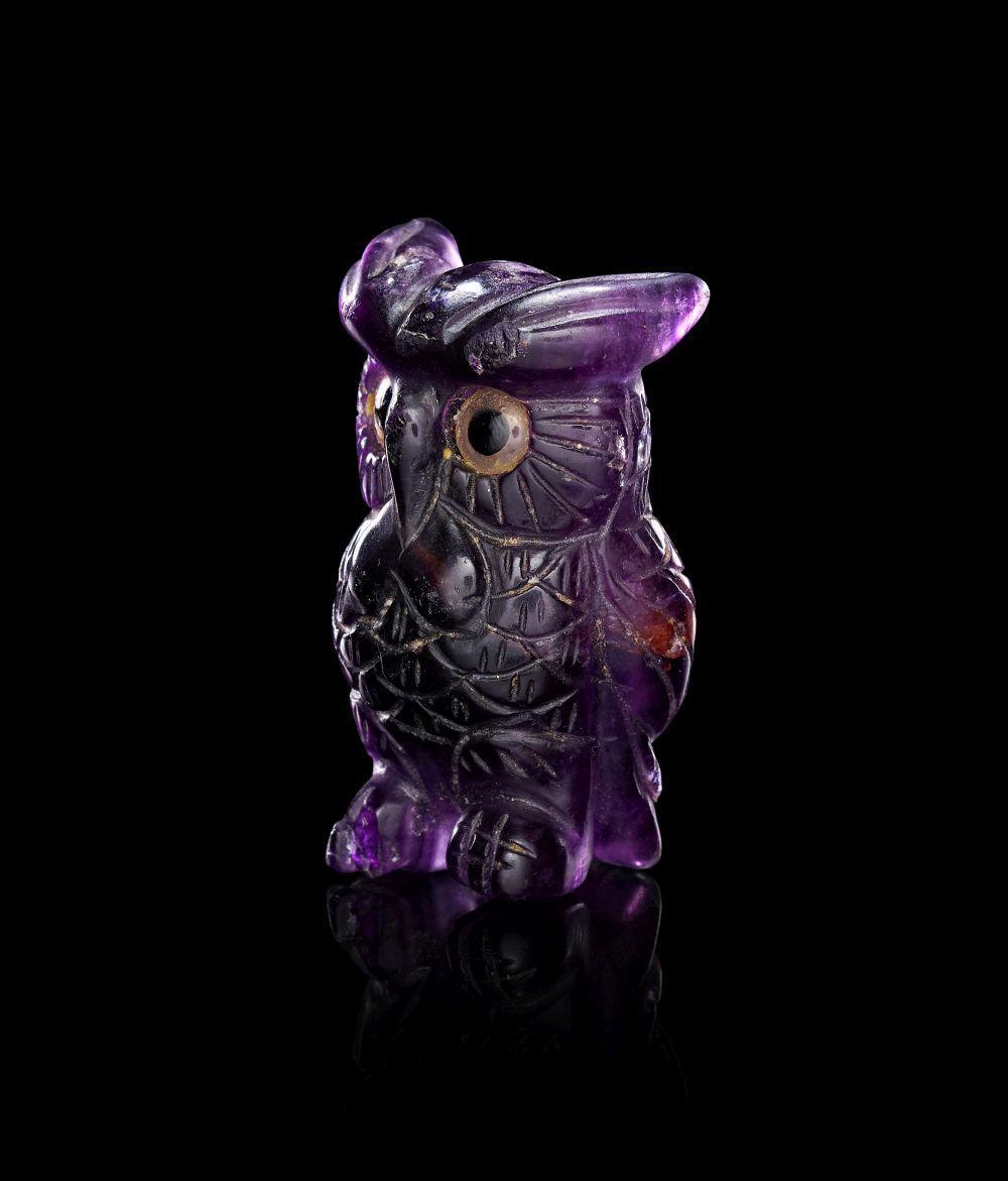 2536-2 A greek/eastern mediterranean amethyst owl, circa 4th–3rd century b.c.