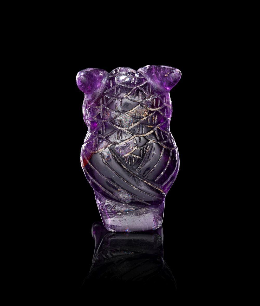 2536-3 A greek/eastern mediterranean amethyst owl, circa 4th–3rd century b.c.