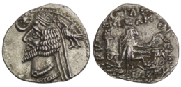 2570 Parthian Empire. Phraates IV (38-2 BC). AR Drachm. Mithradatkart