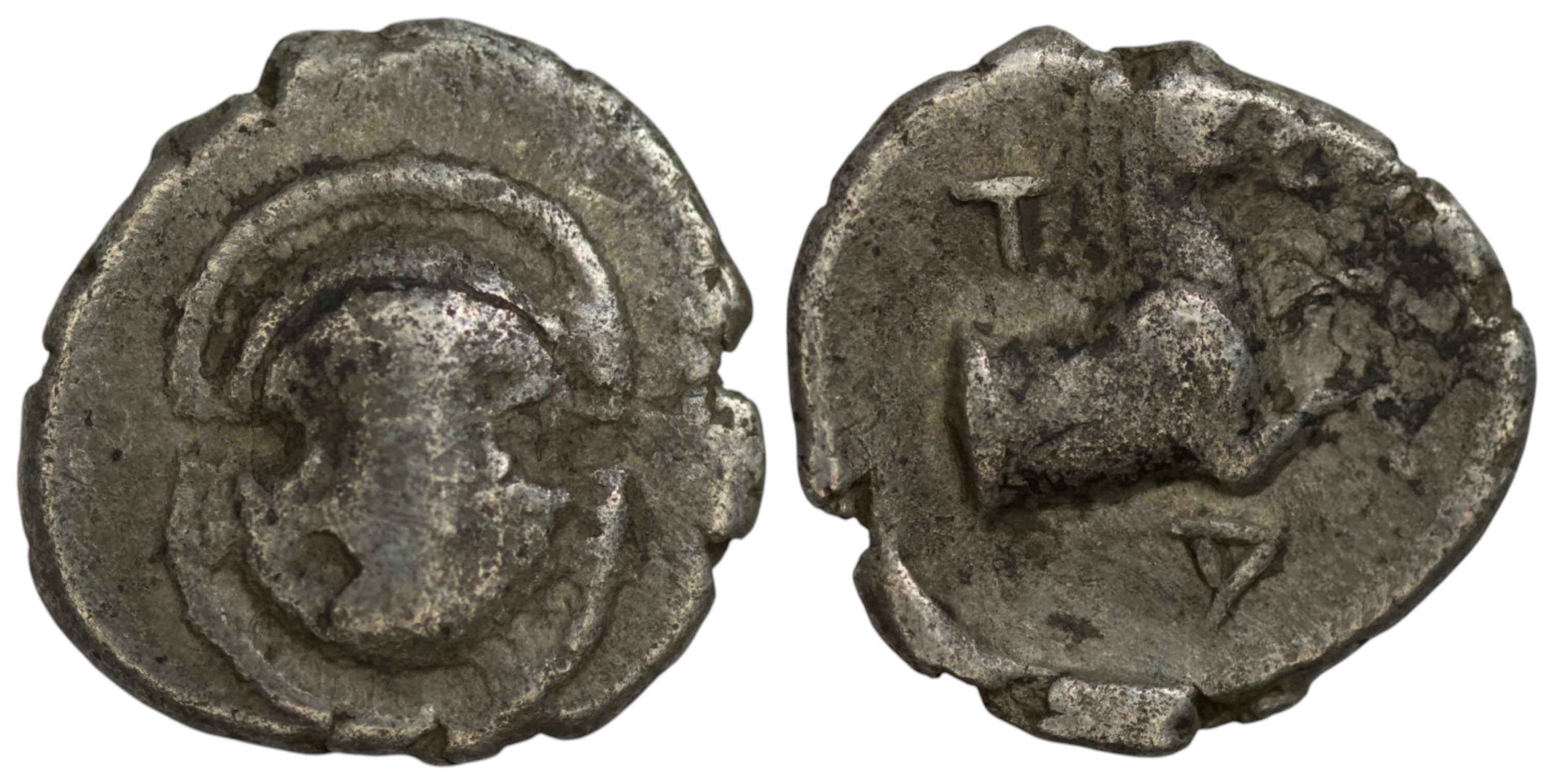 2593 Tanagra. Boeotia. (387-374 BC). AR Obol