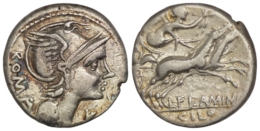 Roman Republic. L. Flaminius Cilo (109-108 BC). AR Denarius. Rome