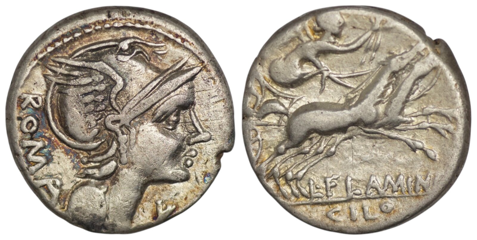 Roman Republic. L. Flaminius Cilo (109-108 BC). AR Denarius. Rome