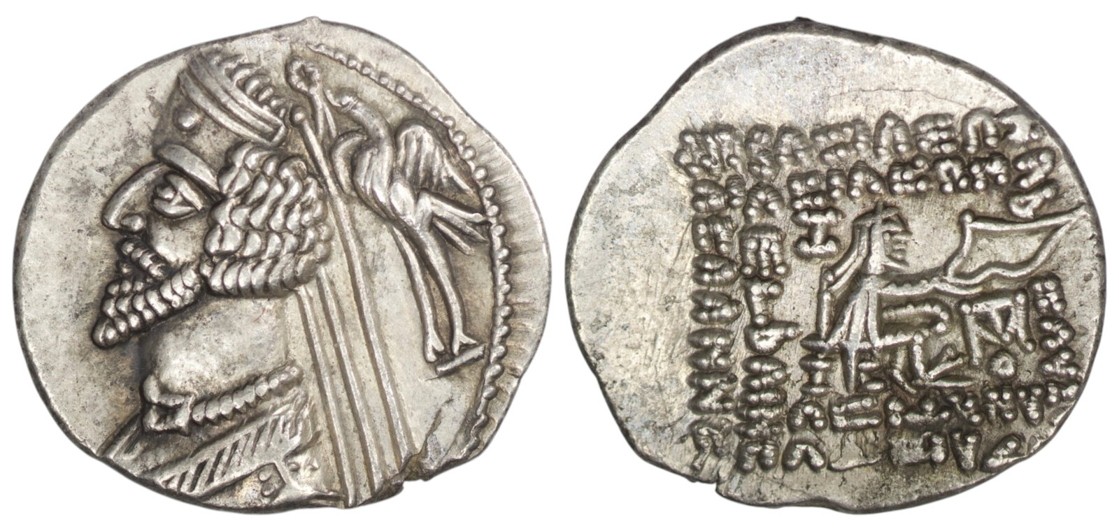 2661 Parthian Empire. Phraates IV (38-2 BC). AR Drachm. Mithradatkart