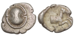 Tanagra. Boeotia. (387-374 BC). AR Obol