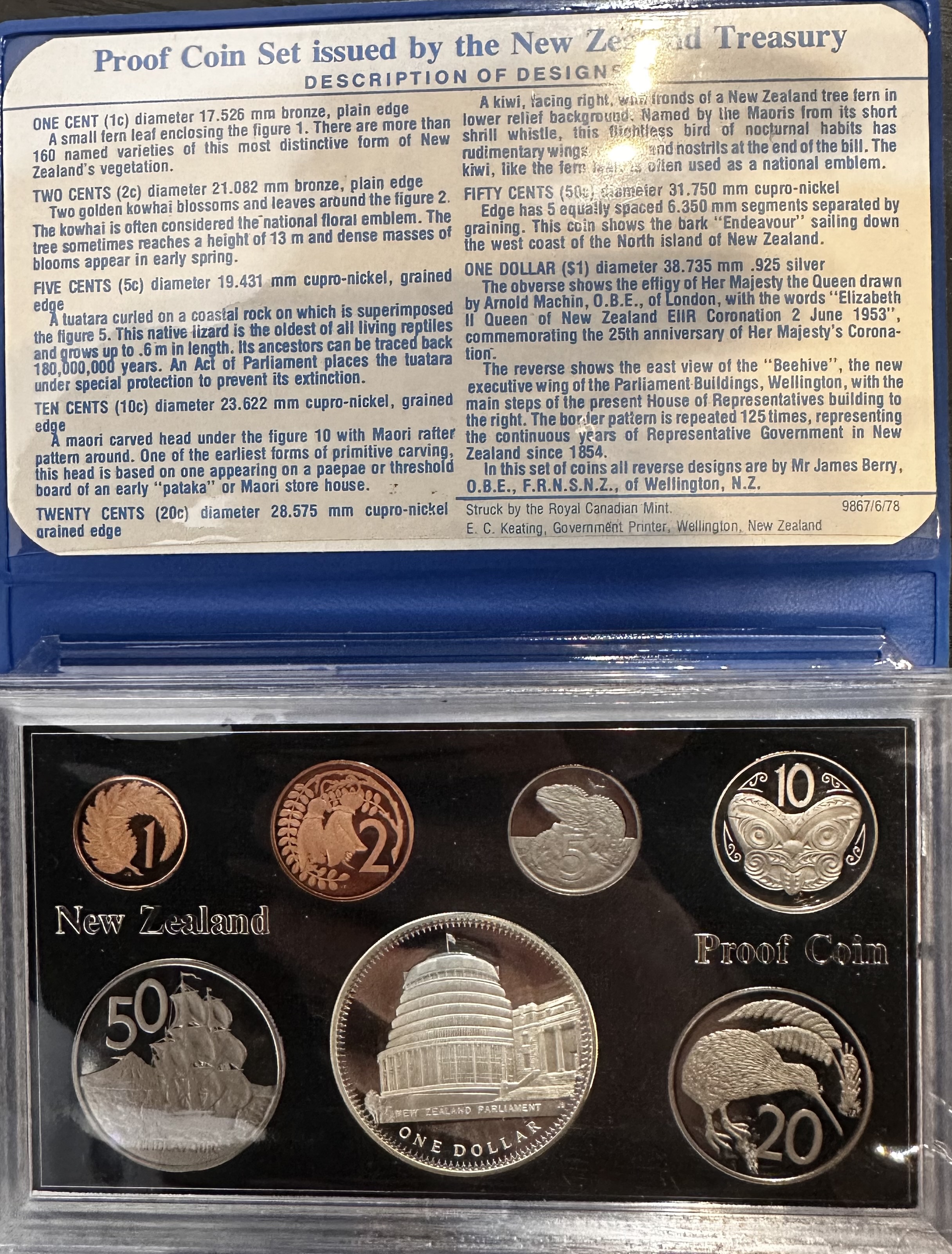 2673 New Zealand Seven coin set